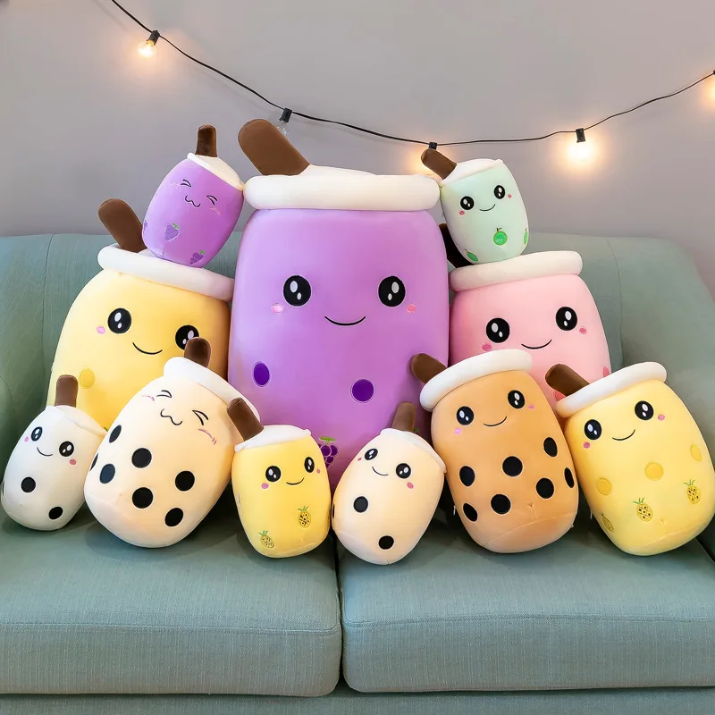 Peluche Bubble Tea Boba JAWSEU - 50 Cm, Doudou Coussin Décoratif, Cadeau Enfant Adorable