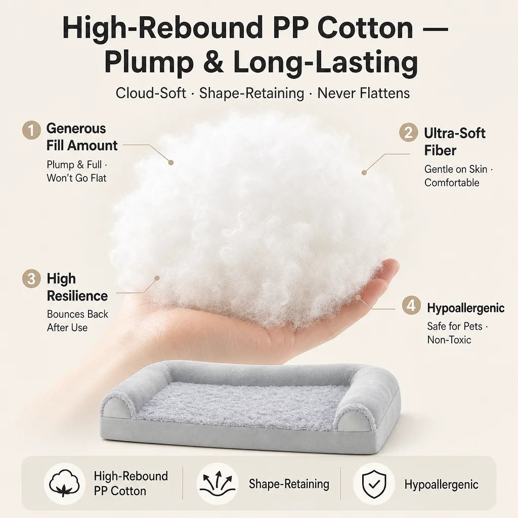 Rosette Bubble Velvet Pet Sofa Bed — Product details 6