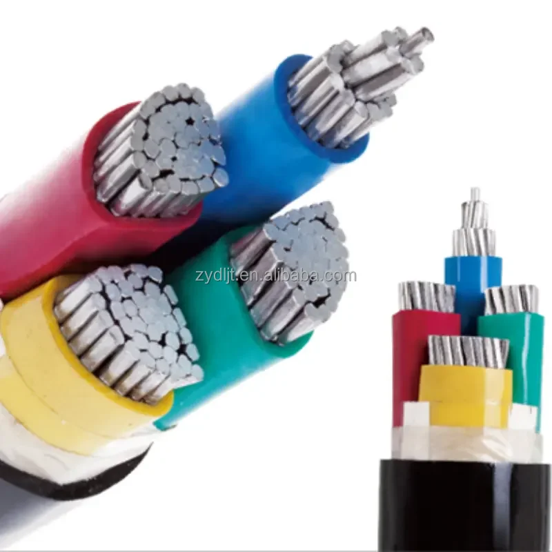 2 3 4 5 Aluminum Core Cable Yjlv Yjlv22 Low Voltage XLPE PVC Insulated Underground Flame Retardant Power Cable