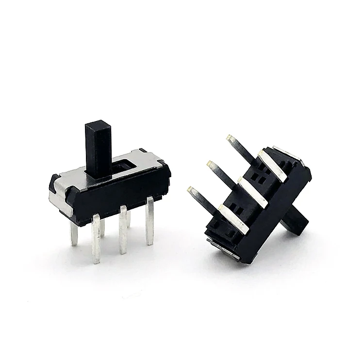 SS04C-A-H4 SPDT 2 Позиции 1P2T 6 шпильки PCB панель Мини Вертикальный скользящий
