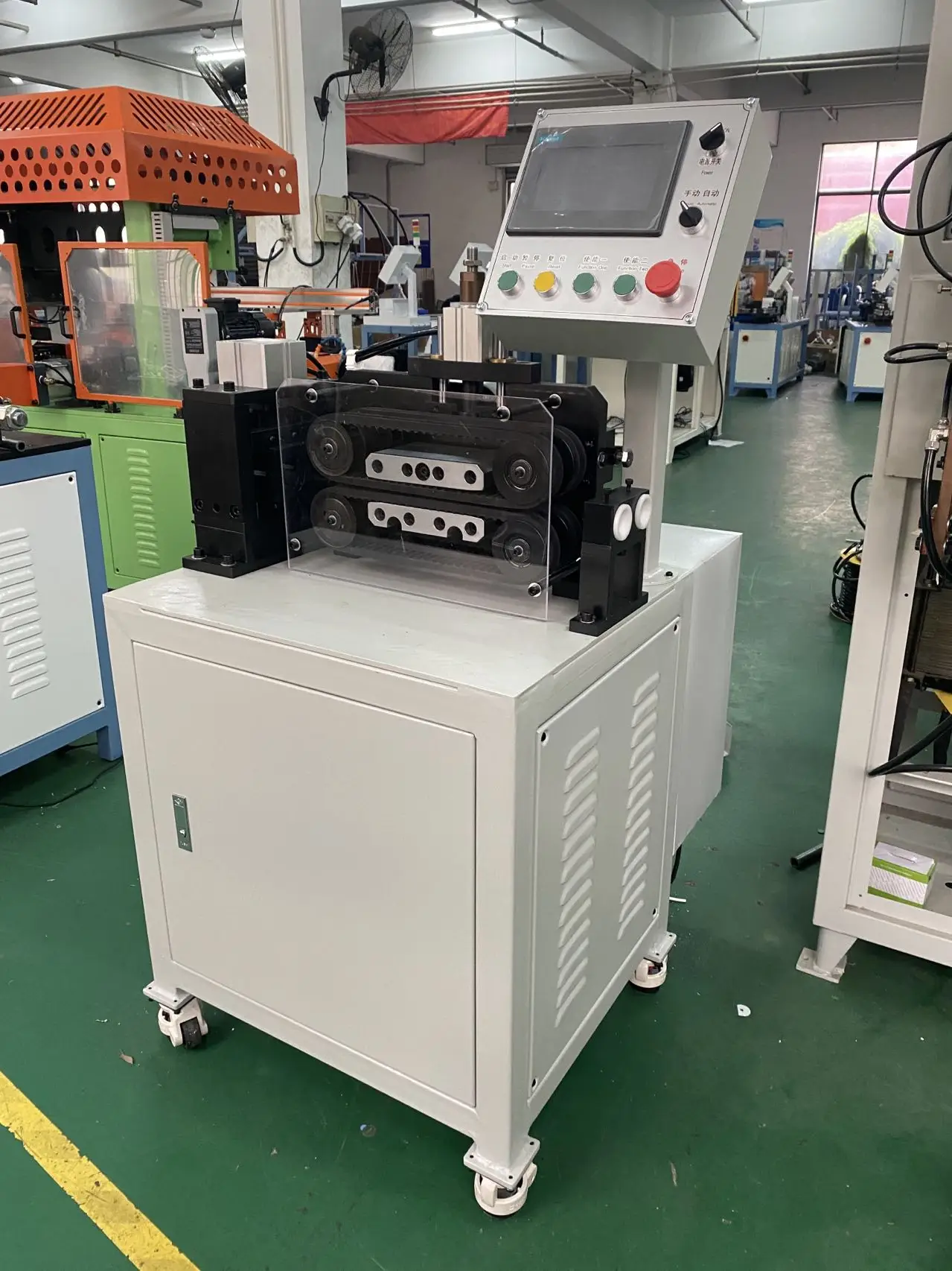 BOBO Machine insulation tube straightening cutting and inserting machine for shown in a detail photo for this news article