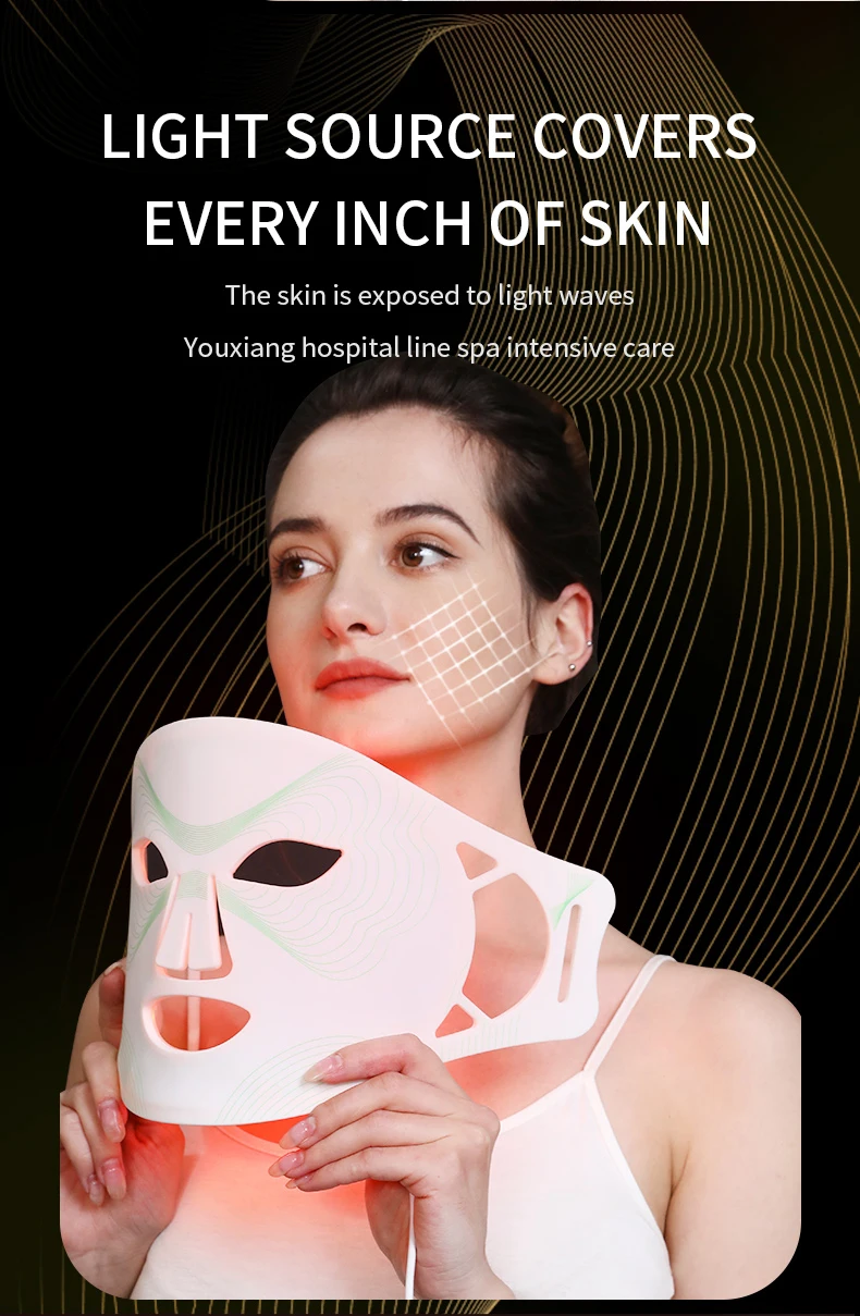 Light Facial Led Mask Facial Therapy Beauty Device Acne Treatment Skin
