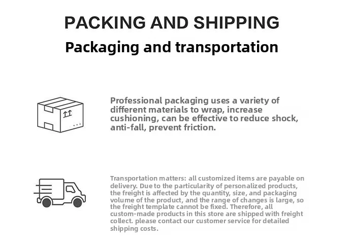 Packaging & shipping specifications