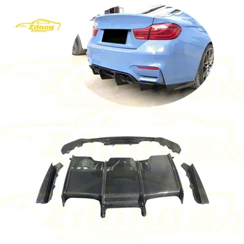 For 2013-2019 BMW M3 M4 F80 F82 Rear Bumper PSM Style Carbon Fiber Rear Diffuser