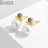 Chapado en oro piedra verde