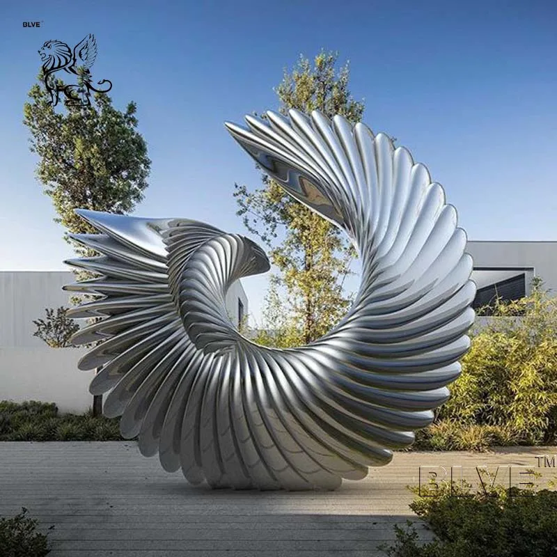 Stainless Steel Sculpture - Modern Abstract Art for Gardens