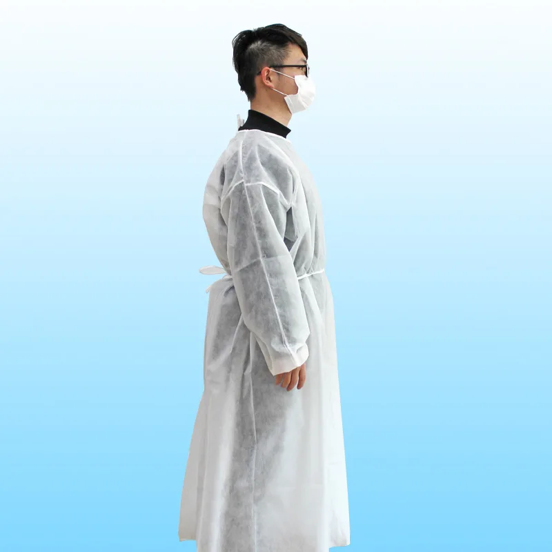 
Disposable PP non-woven dust-proof and splash-proof one-piece breathable hooded and foot experimental isolation work clothes 