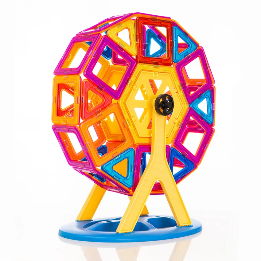 EE561 100 шт. 3D стволовых дошкольного магнит скульптура, строительные блоки, игрушки, конструкторский Набор Образовательные магнитные плитки игрушки для детей