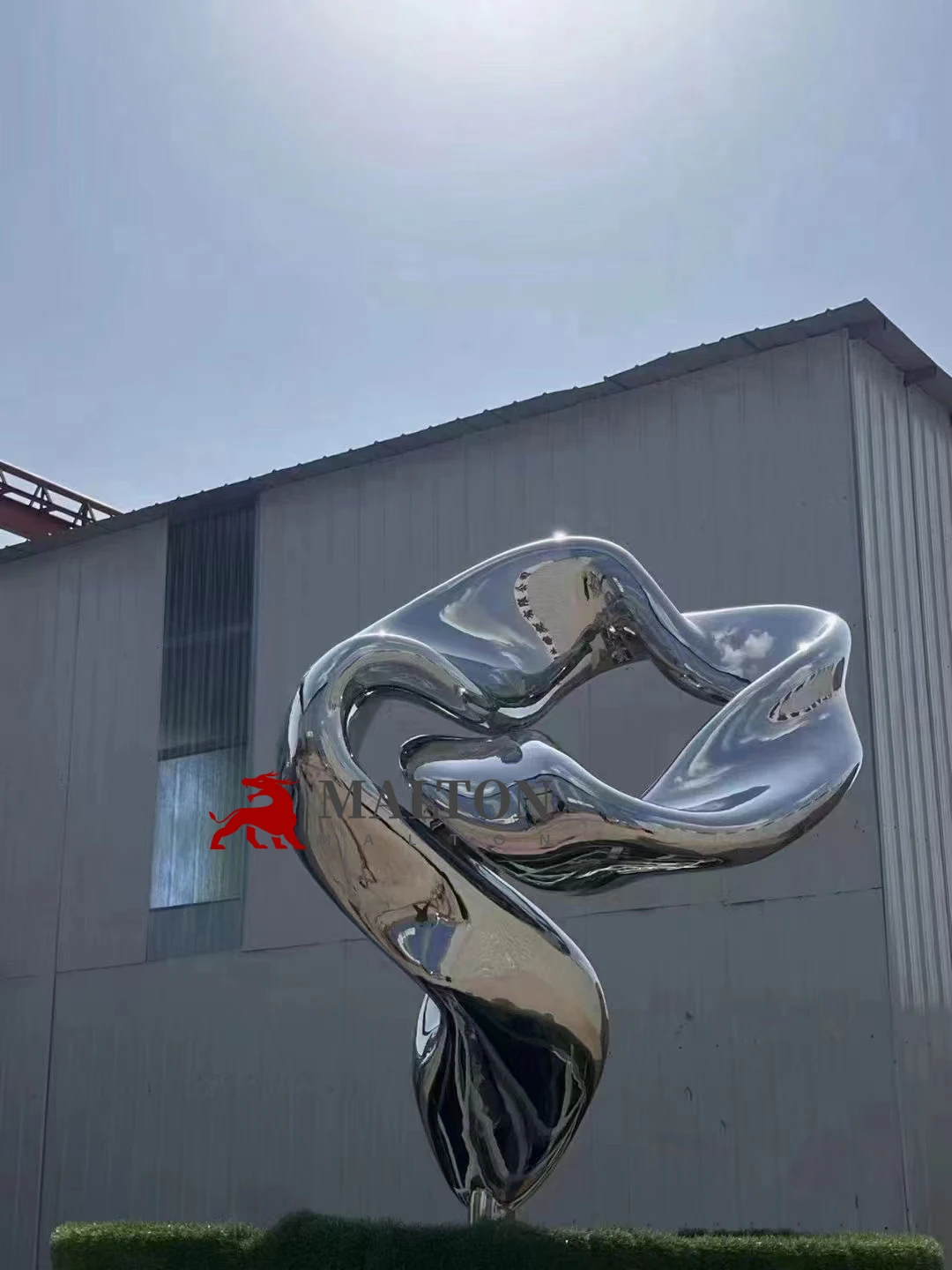 MALTON Popular Design Stainless Steel Abstract Sculpture Statue Garden Park Yard Statues