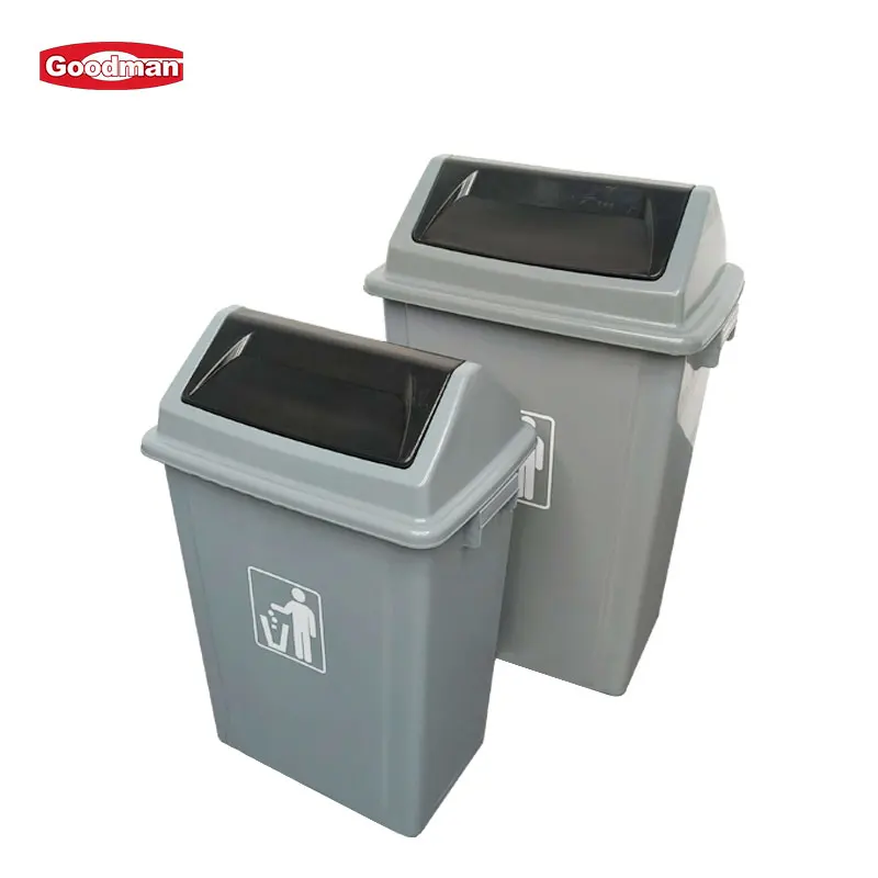 40L 60L Swing bin Plastic Waste Container Swing Lid factory