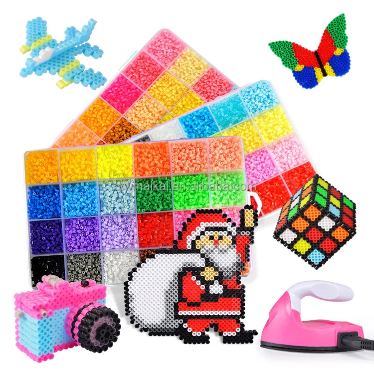 24/72 colors box set hama beads toy 2.6/5mm perler educational