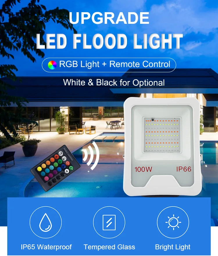 Anern прожектор 50w 100w 200w RGB с дистанционным управлением