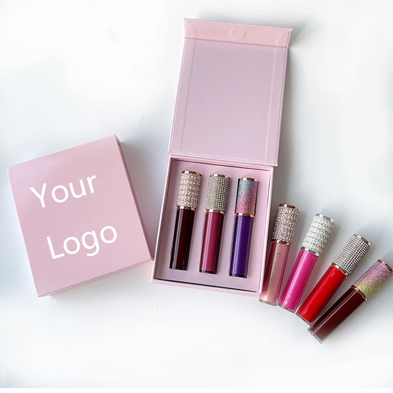 Wholesale Lipstick Custom Lip Gloss Set Makeup Lip Gloss Tubes And Box ...