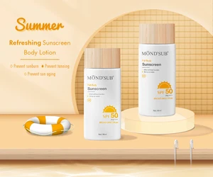 Private Label Wholesale Korean Vegan Organic Premium Brightening Sunscreen SPF 50 30 Face Cream Lotion Luxury for Face for Body