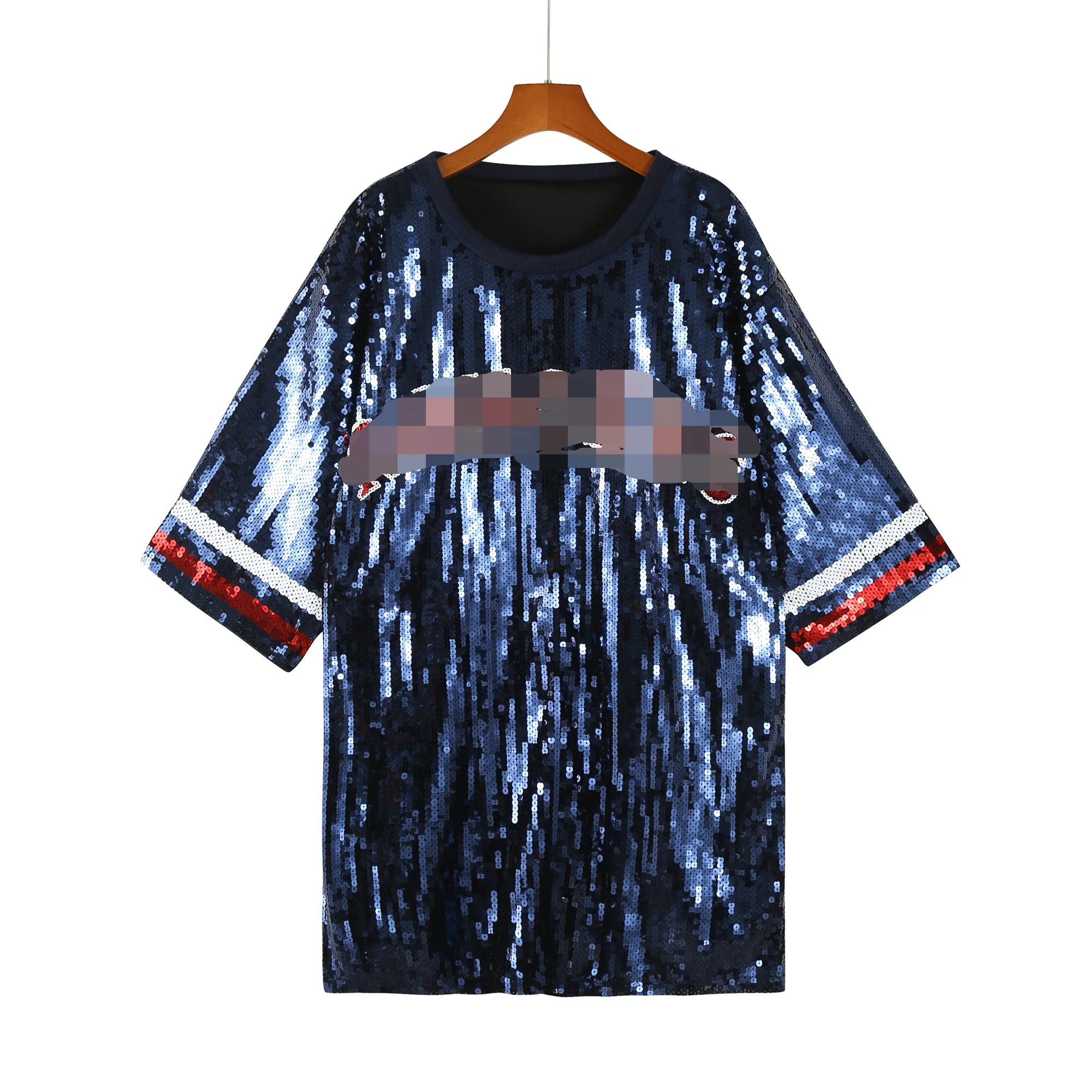 Custom Sports Baseball Team LOGO Sequins Long Shirt Sequin Dress Custom  Bling Women Jersey Sequined Dresses Wholesale Clothes, image size:2000x2000