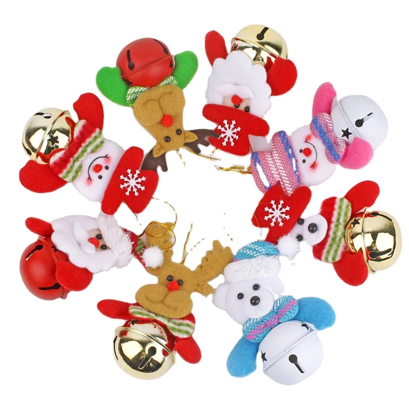 Подвеска в виде Санта-Клауса снеговика украшение для рождественской елки подвесные колокольчики