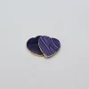 B6# Agate violette coeur