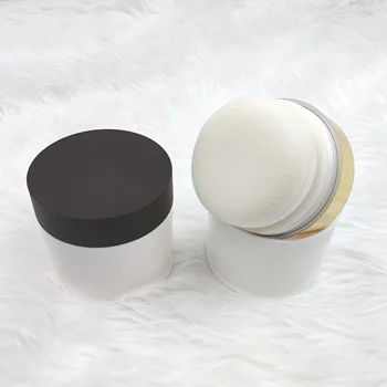 Hot sale cosmetichairline containers 5g glitter face seeting powder jar  round plastic loose powder container with sifter