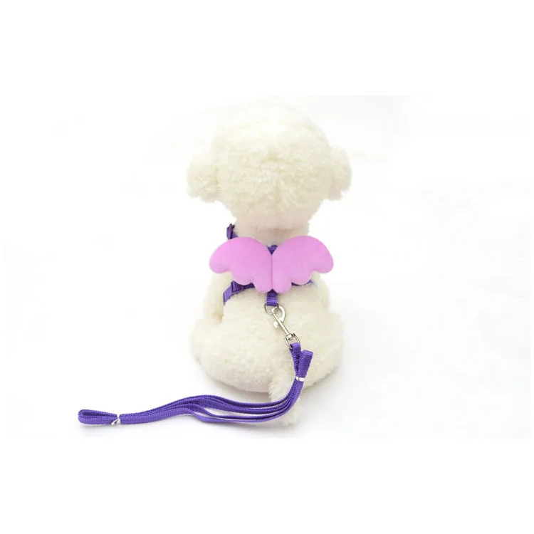 New Hot Sale Angel Wings Pet Chest Strap Dog Leash Rope Vest Cat Leash Rope Set