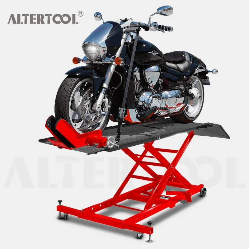 1000 Lbs Pneumatic Bike Motorcycle Lift Table Jack Stand Shop Bike Lift