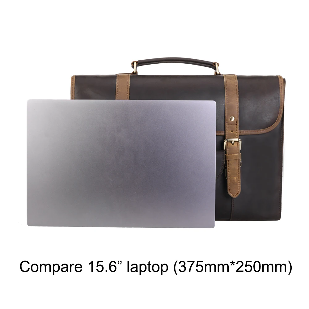 TIDING Supplier Custom Full Grain Cowhide Leather Crazy Horse Cowhide Men Genuine Cow Leather Convertible Laptop Backpack