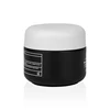 matte black jar with white cap