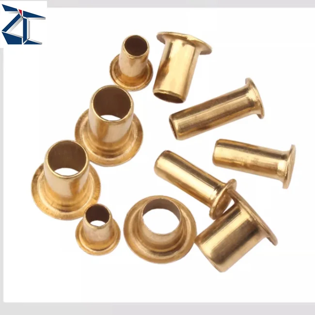 product high rated produce high quality hollow copper rivet brass double sided pcb through hole stud flat head rivet-63