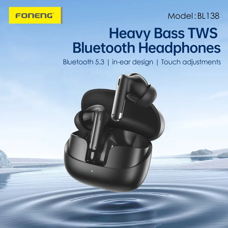 FONENG BL138 heavy bass TWS earphone long standby time sports earbuds