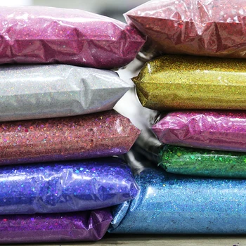 Wholesale Non-Toxic Polyester Extra Fine Glitter Powder Holographic Mixed Chunky Glitter Cosmetic Makeup Holographic Glitter