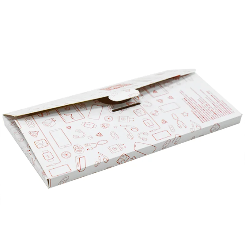 Personalised Packing Cardboard Paper Thin Scarf Envelope Box Small Business Hair Packaging Boxes for Screen Protector