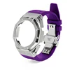 Silver Case + Purple FKM Strap + Silver Butterfly Clasp