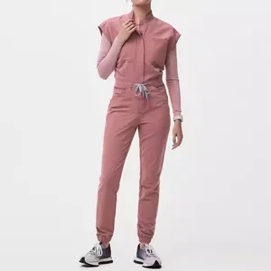 Factory  Jumpsuit Scrub Suits Stretch Breathable Female Sets Jogger Nursing Scrubs Medical Spandex Hospital Scrubs Spa Uniforms