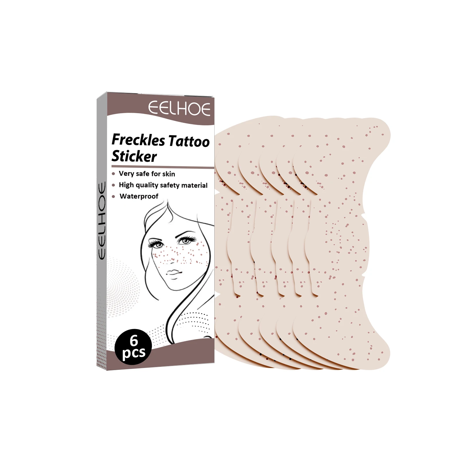 Eelhoe Custom Waterproof Freckles Temporary Tattoo Face Stickers Natural Looking Tattoos Freckle Patch K1