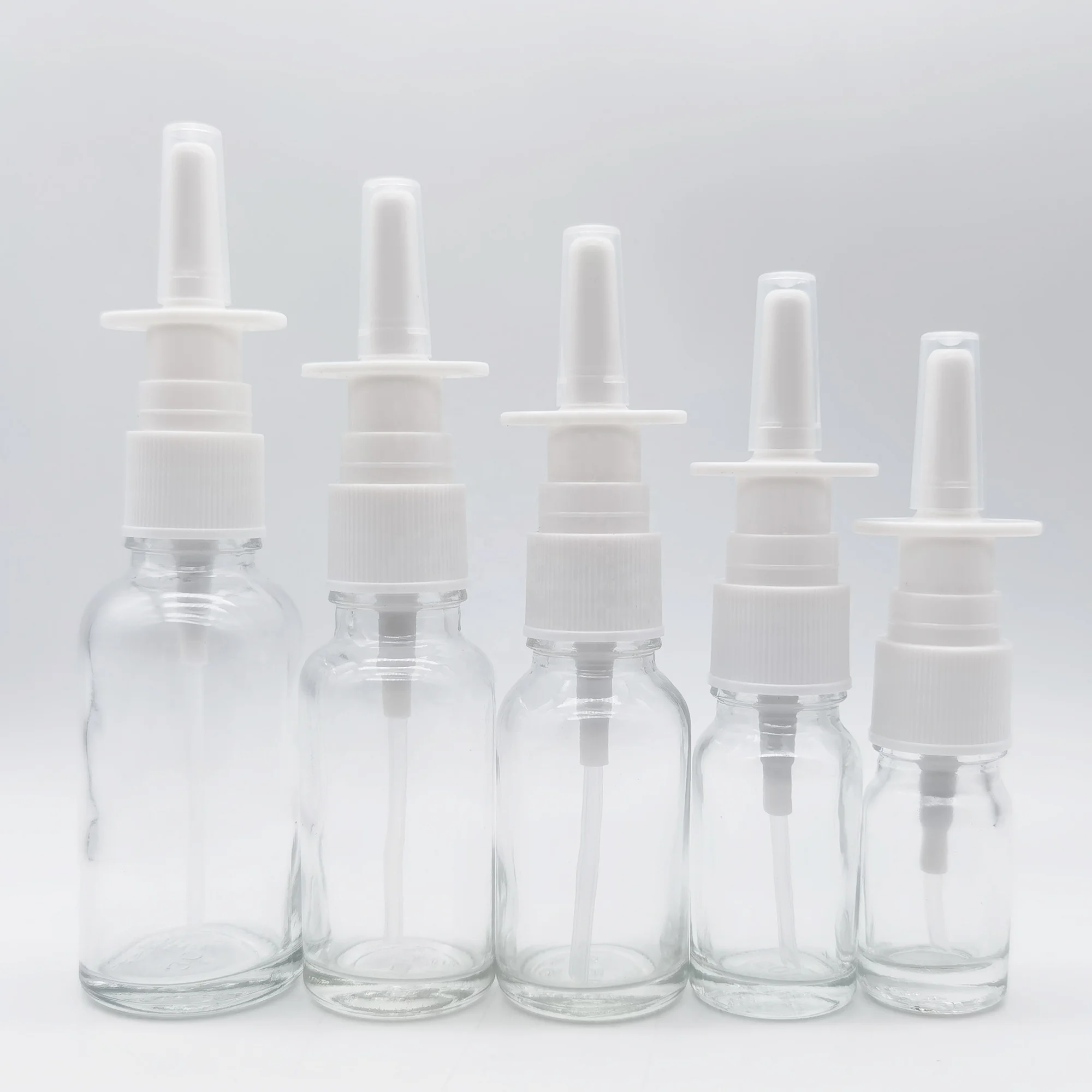 RTS 10ml 1/3 OZ Blue Glass Material Empty Nasal Spray Bottles in Stock