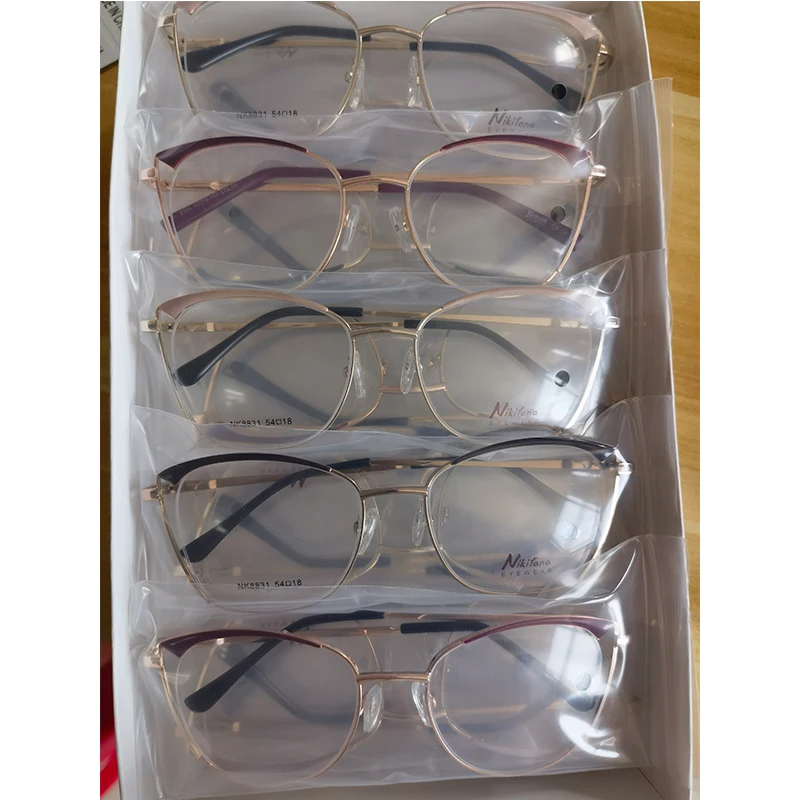 Wholesale Ready Stock Mixed Cheap Eyeglasses Frames Metal Stainless