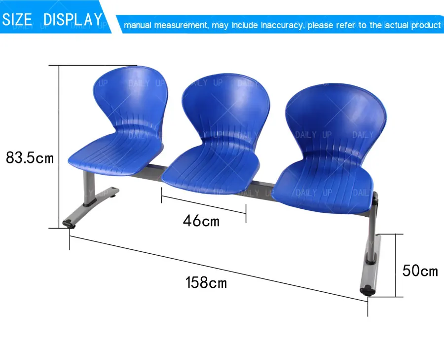 Factory Wholesale Waiting Chair Set High Quality Metal Frame Airport Waiting Bench For Public Area School And Hospital Clinic