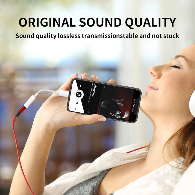 Разветвитель для кабеля-адаптера Lighting на 3,5 мм, Aux-разъем для зарядки, аудиоадаптер для наушников, автомобильный адаптер для наушников для iphone