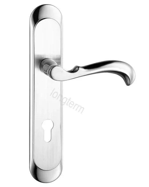 Modern Design SUS304 Thick Plate Door Handle Lock Set Stainless Steel Security Door Lock and Handle with Key Cylinder