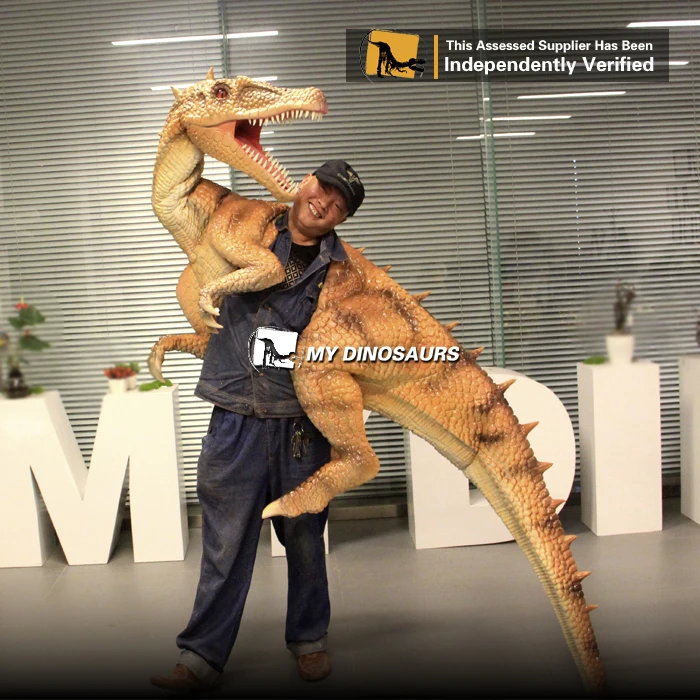 mon-dino réaliste main contrôle dinosaure costume marionnette
