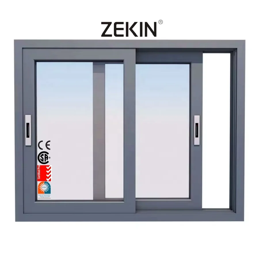 Customized Glass Windows NFRC AS2047 Certification Aluminum Window Thermal Break Aluminum Sliding Window Modern Design for Home