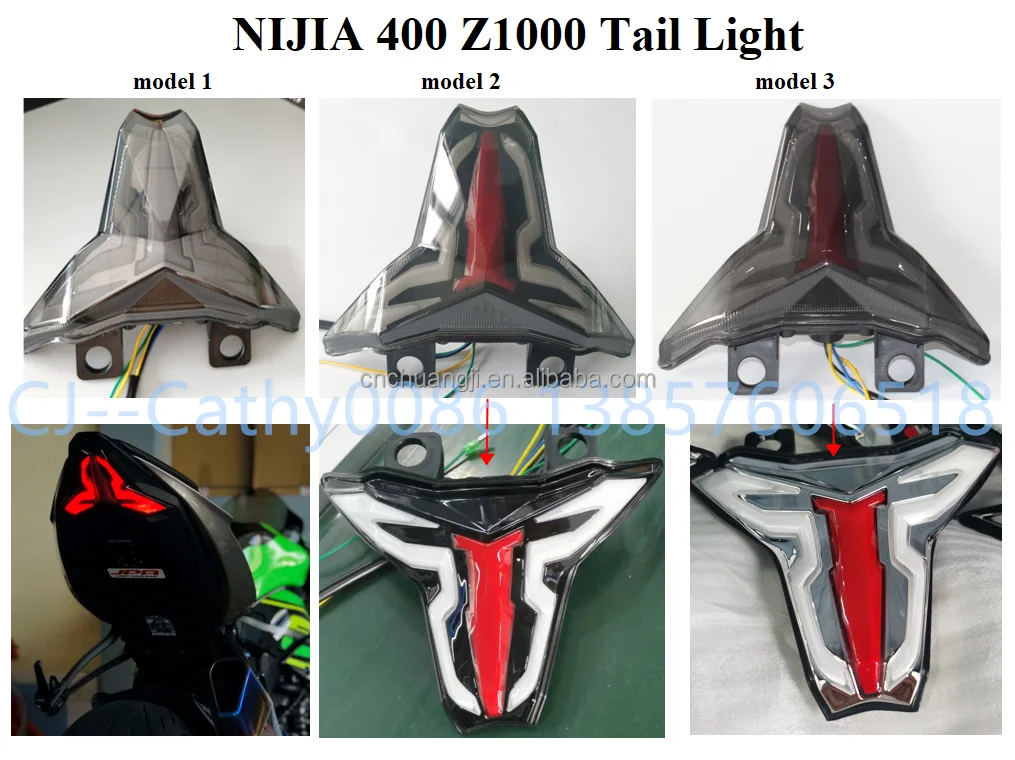 JPA Z1000 NINJA 250300400 z400 ZX6R ZX10R ZX25R 2018 2019 2021 2022  2023カワサキモーターサイクルアクセサリー用テールランプ