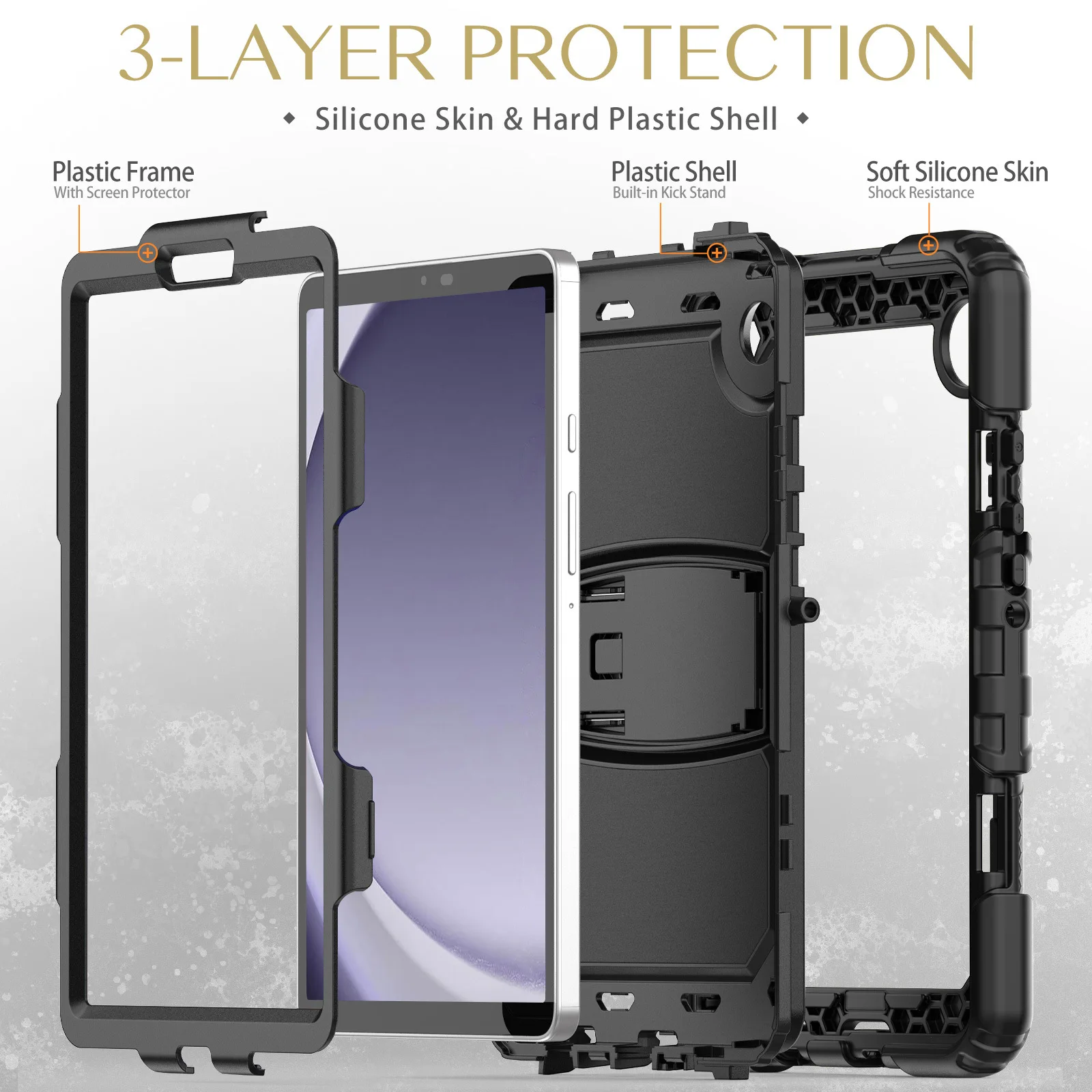 TPU+PC for tablet  case  for ipad 10.9  FE ALF-141 Laudtec Shockproof Rugged Case 3-in-1 tablet Super fall manufacture