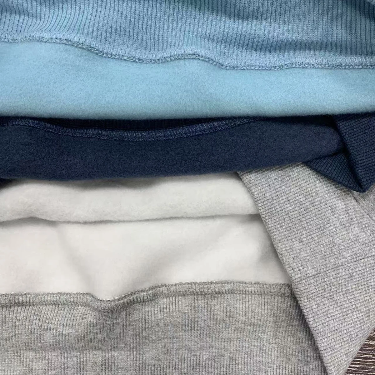 Wholesale Cotton Fleece Sweatshirt Winter Soft Cotton Polyester Sports Pullover Crewneck Sweatshirt Rhinestone for Men