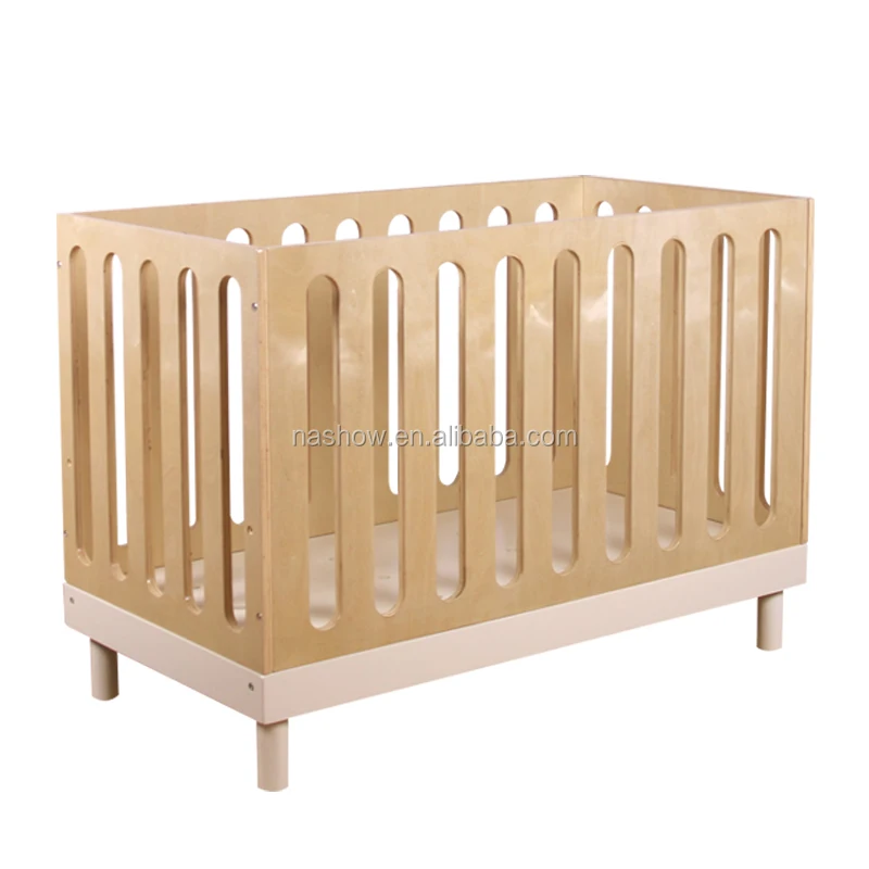 natural and white cot