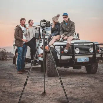 NEEWER 66"/168cm Carbon Fiber Tripod for Camera with 360° Panorama Ball Head, 1/4" Arca QR Plate, Portable Bag, Compact Travel detail image