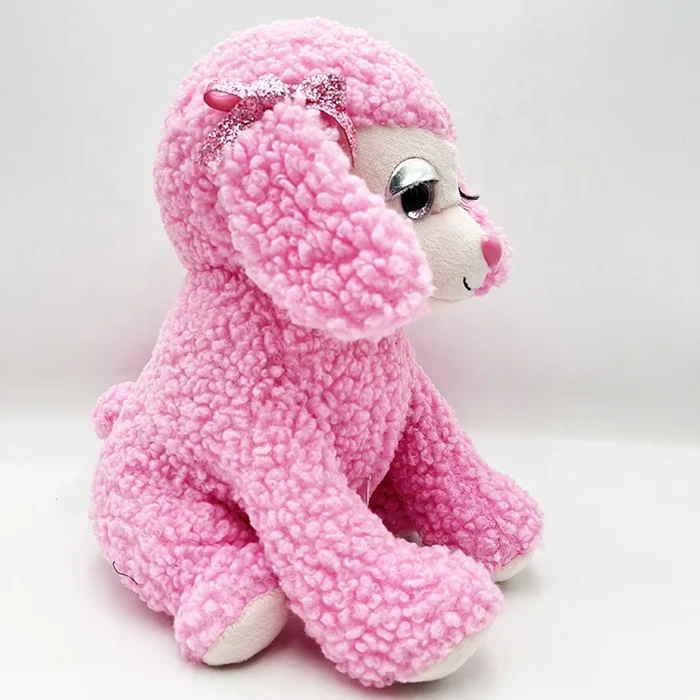 Shenzhen Factory OEM Custom Lovely Soft Stuffed Animals pink Dog Plush