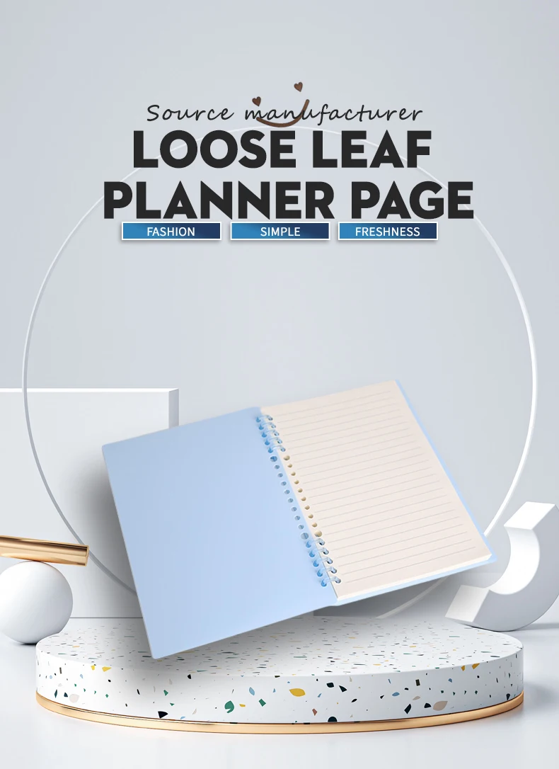 Promotional Spiral Memo Printing A5 Size Loose-leaf Binding Pp Cover 