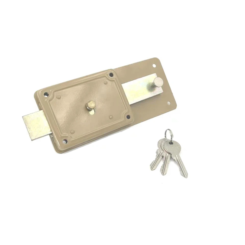 FF Type Middle East Market Yellow Painted Six Lever Night Latch Rim Door Lock