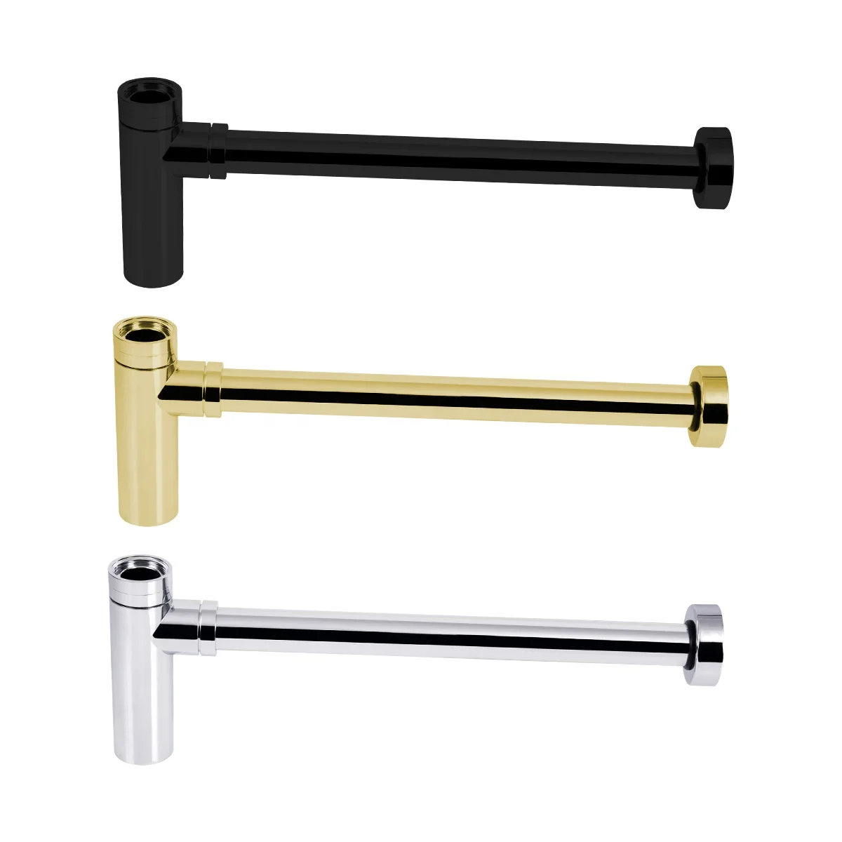 Modern Round Bottle Trap with Wall Extension supplier