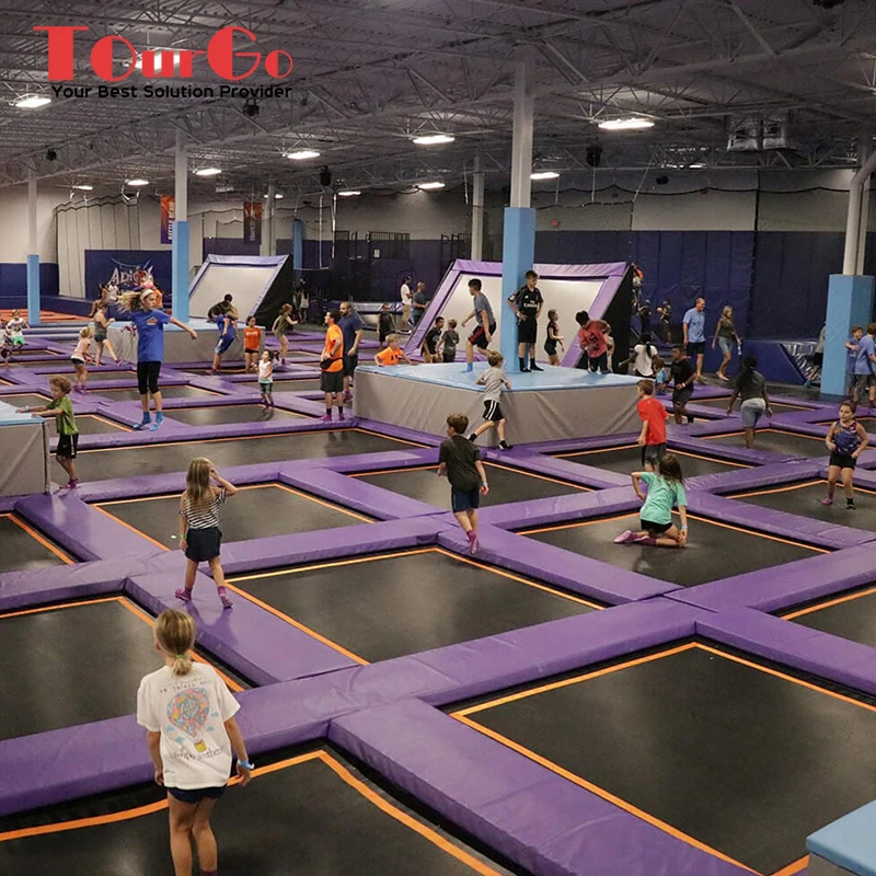 Playground Equipment Jump Big Indoor Trampoline Park With Foam Pit for Sale